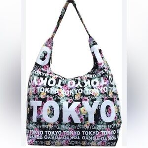 Robin Ruth JAPAN (Black) Colorful Flower City Bag